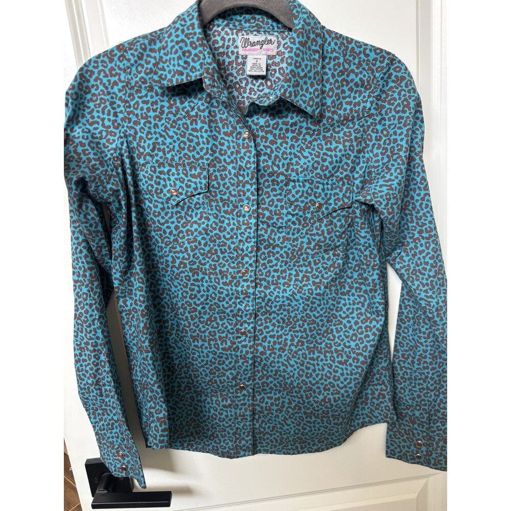 Wrangler Snap Up Women S Blue Brown Leopard Wrancher